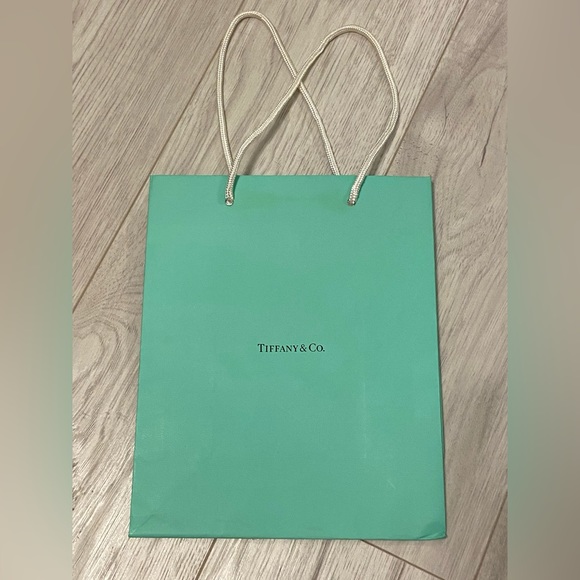 TIFFANY & CO.🩵10”x8”x4” BLUE EMPTY PAPER SHOPPING GIFT BAG *See Hole Damage - Picture 1 of 5